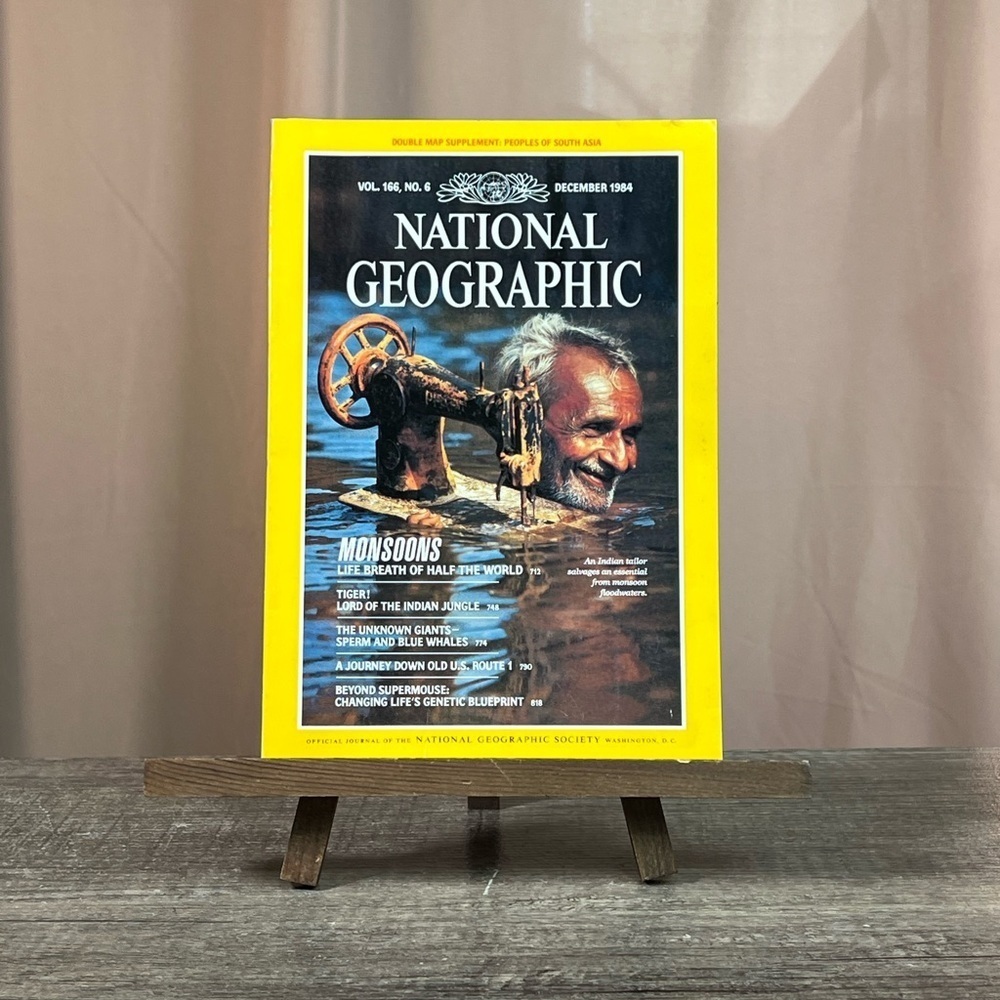 Vintage 1964 National Geographic "Monsoons" Magazine Coffee Table Book